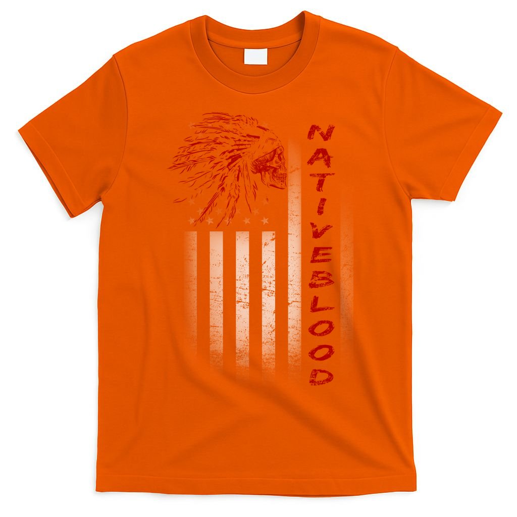 USA American Flag Native Blood T-Shirt