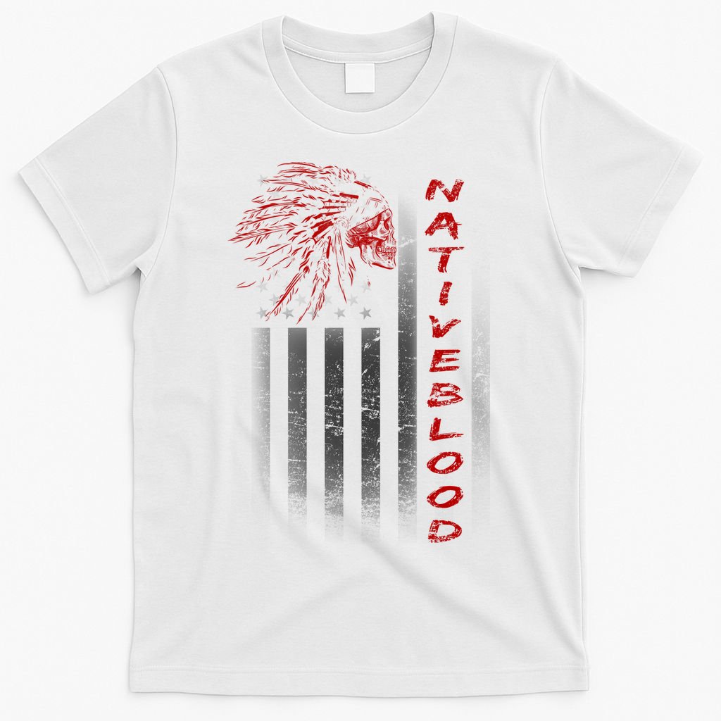 USA American Flag Native Blood T-Shirt