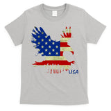 USA Bald Eagle Flag Drip 4th of July T-Shirt
