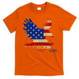 USA Bald Eagle Flag Drip 4th of July T-Shirt