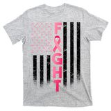 USA Breast Cancer Awareness Fight Logo T-Shirt
