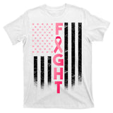 USA Breast Cancer Awareness Fight Logo T-Shirt