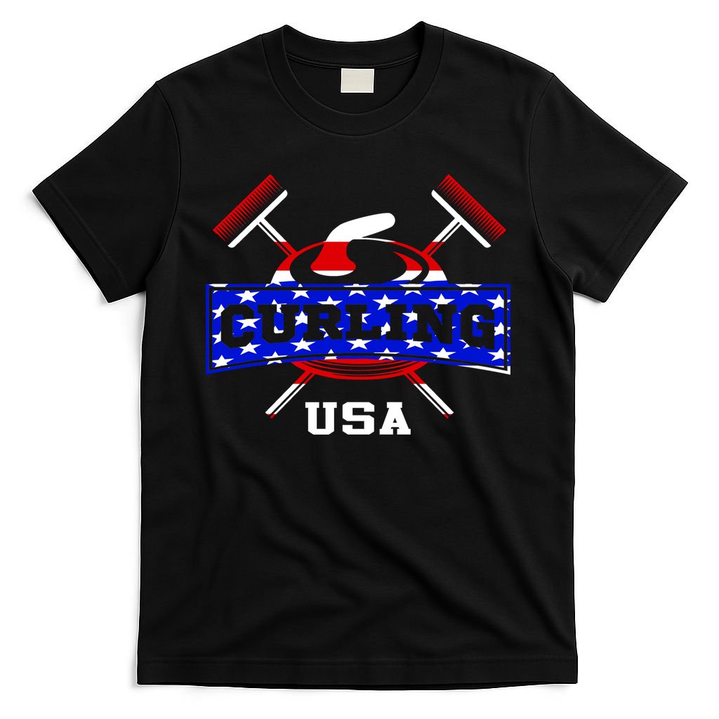 USA Curling Team Champs Winter Sports Games T-Shirt