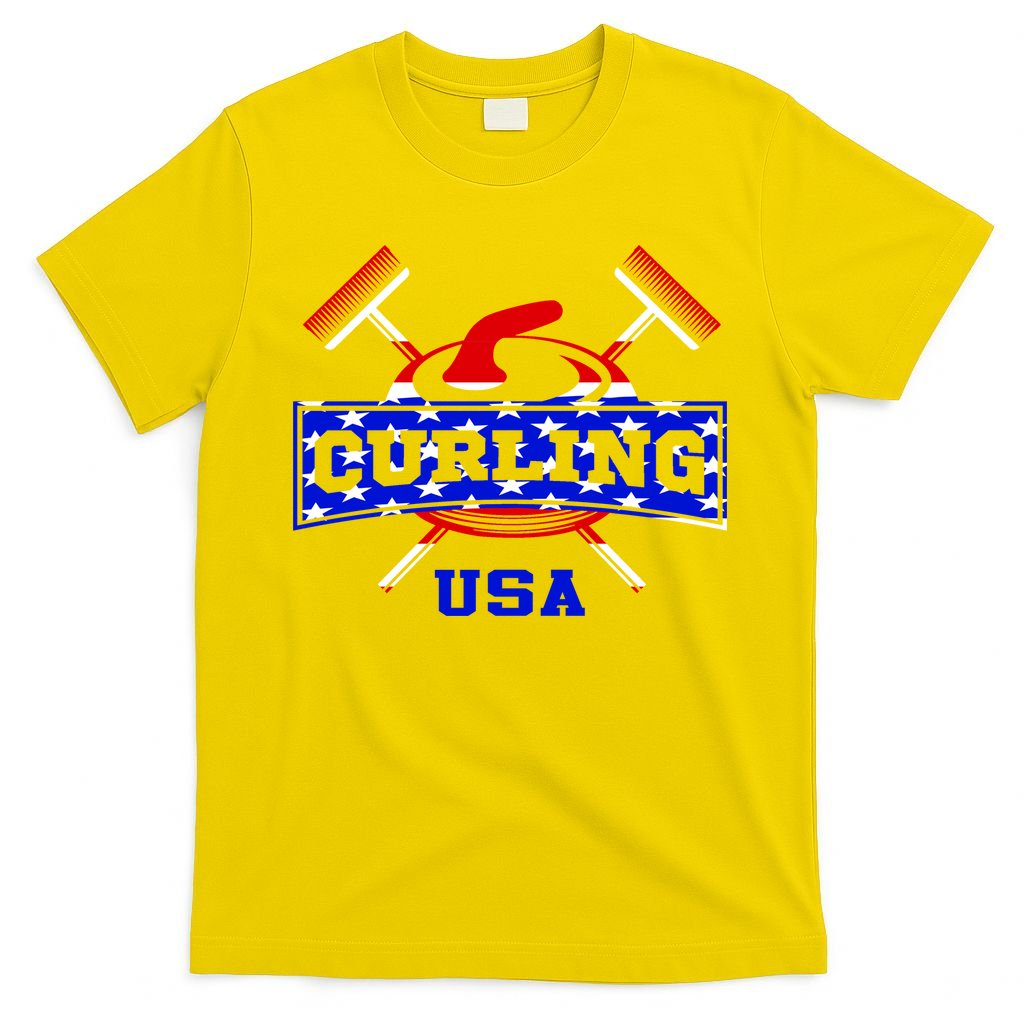 USA Curling Team Champs Winter Sports Games T-Shirt