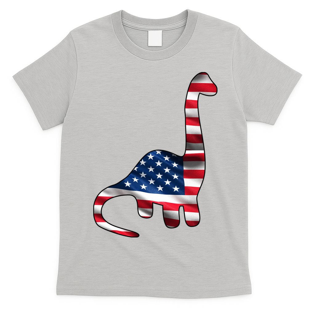 USA Dinosaur American Flag T-Shirt