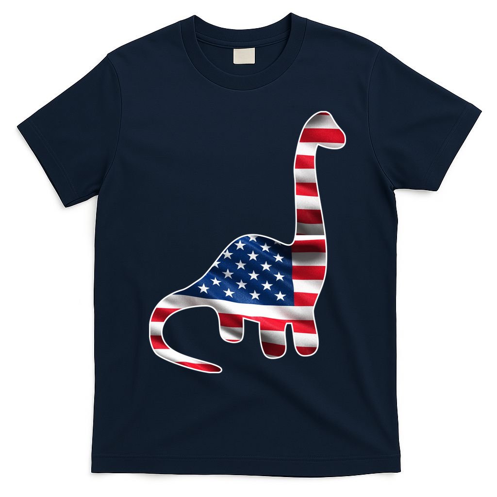 USA Dinosaur American Flag T-Shirt