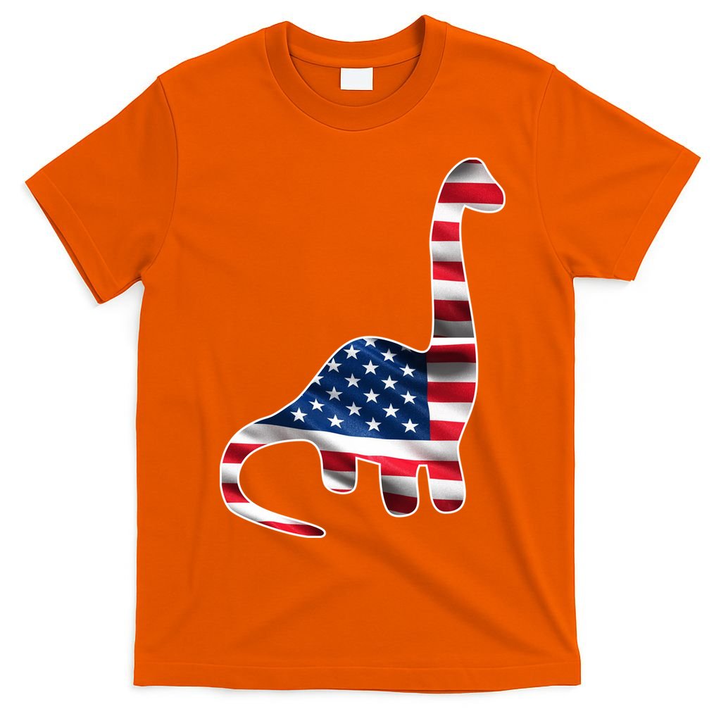 USA Dinosaur American Flag T-Shirt