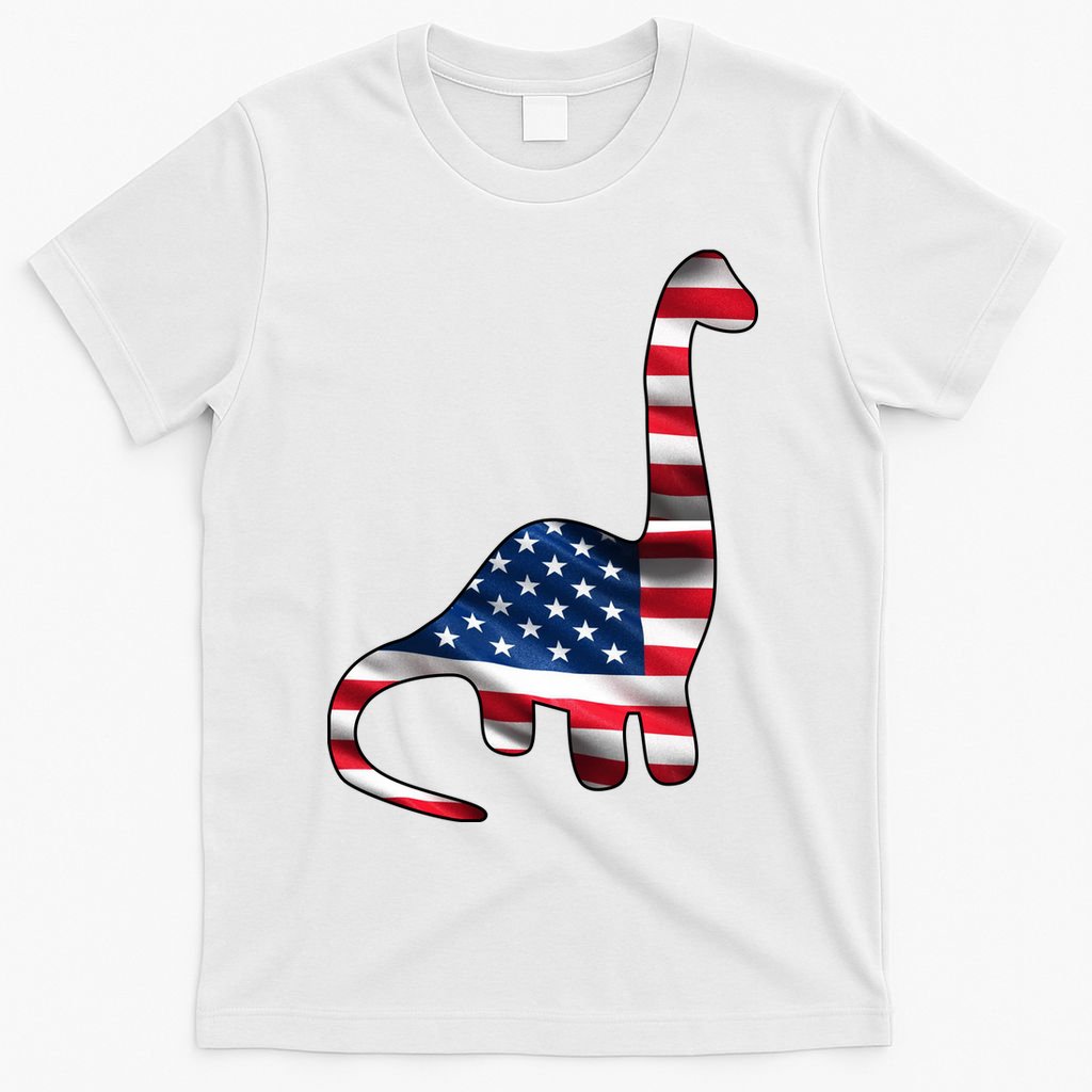 USA Dinosaur American Flag T-Shirt