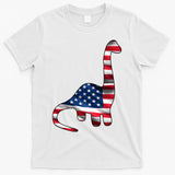 USA Dinosaur American Flag T-Shirt