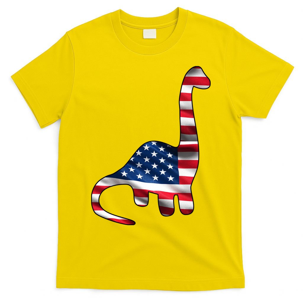 USA Dinosaur American Flag T-Shirt