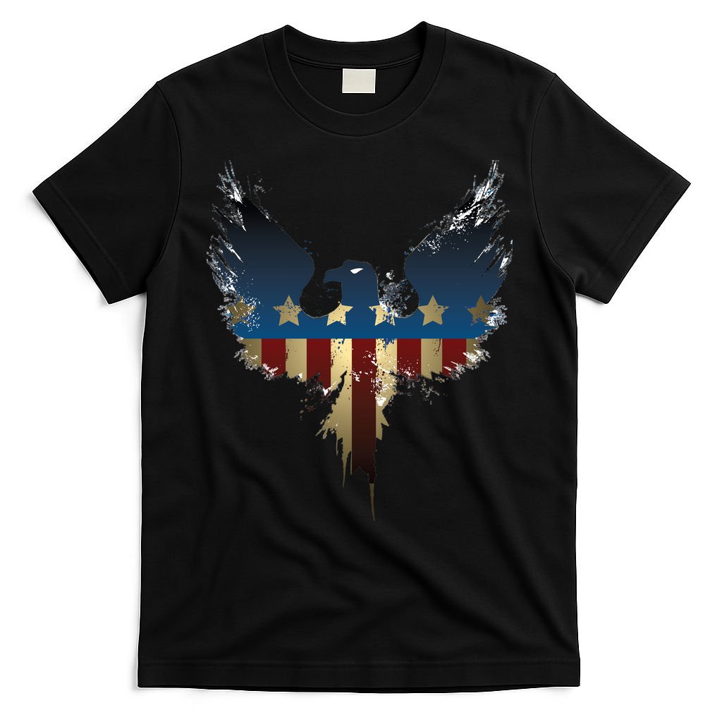 USA Eagle American Flag Grunge T-Shirt