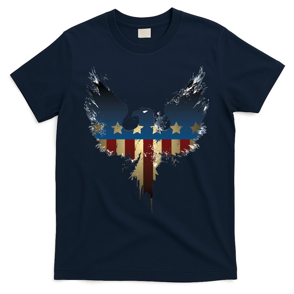 USA Eagle American Flag Grunge T-Shirt
