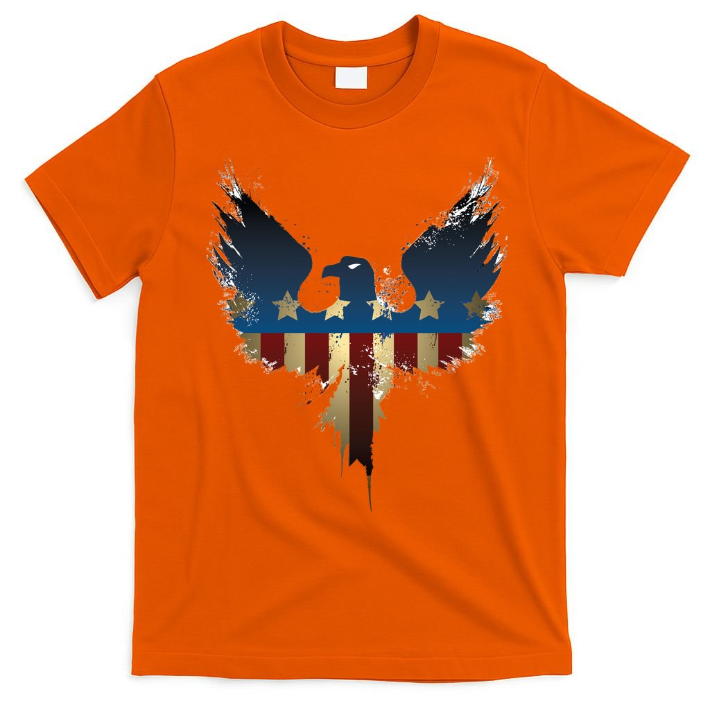 USA Eagle American Flag Grunge T-Shirt