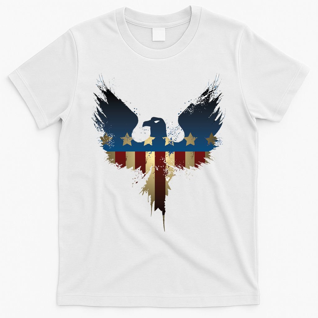 USA Eagle American Flag Grunge T-Shirt