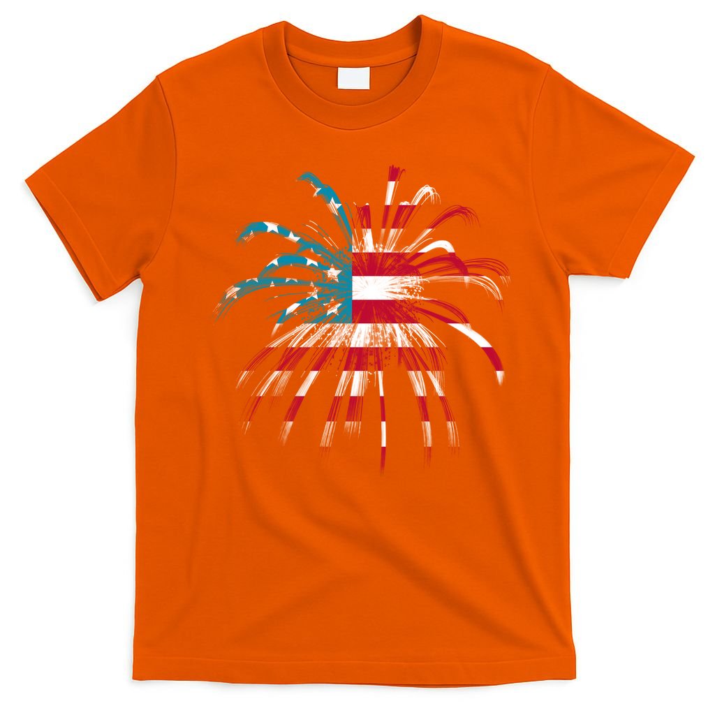 Usa Firework 4th Of July T-Shirt