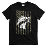 USA Flag Camo Camouflage Fish T-Shirt