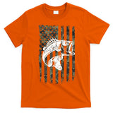 USA Flag Camo Camouflage Fish T-Shirt