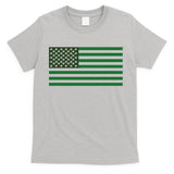USA Flag Marijuana Cannabis Weed Styled T-Shirt