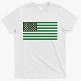 USA Flag Marijuana Cannabis Weed Styled T-Shirt