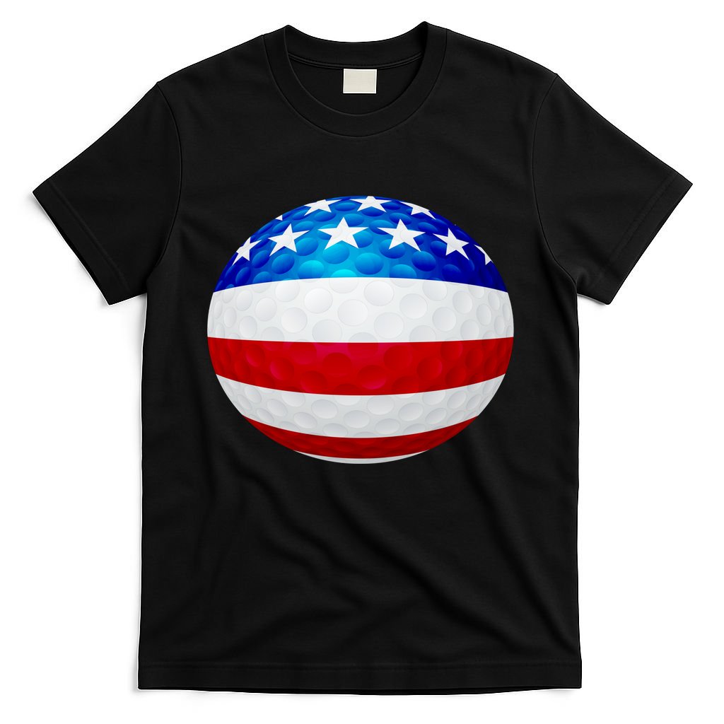 USA Golf Flag GolfBall T-Shirt