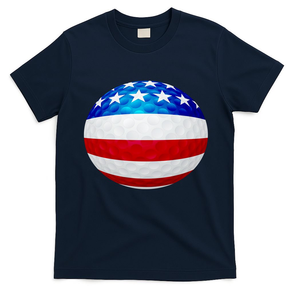 USA Golf Flag GolfBall T-Shirt