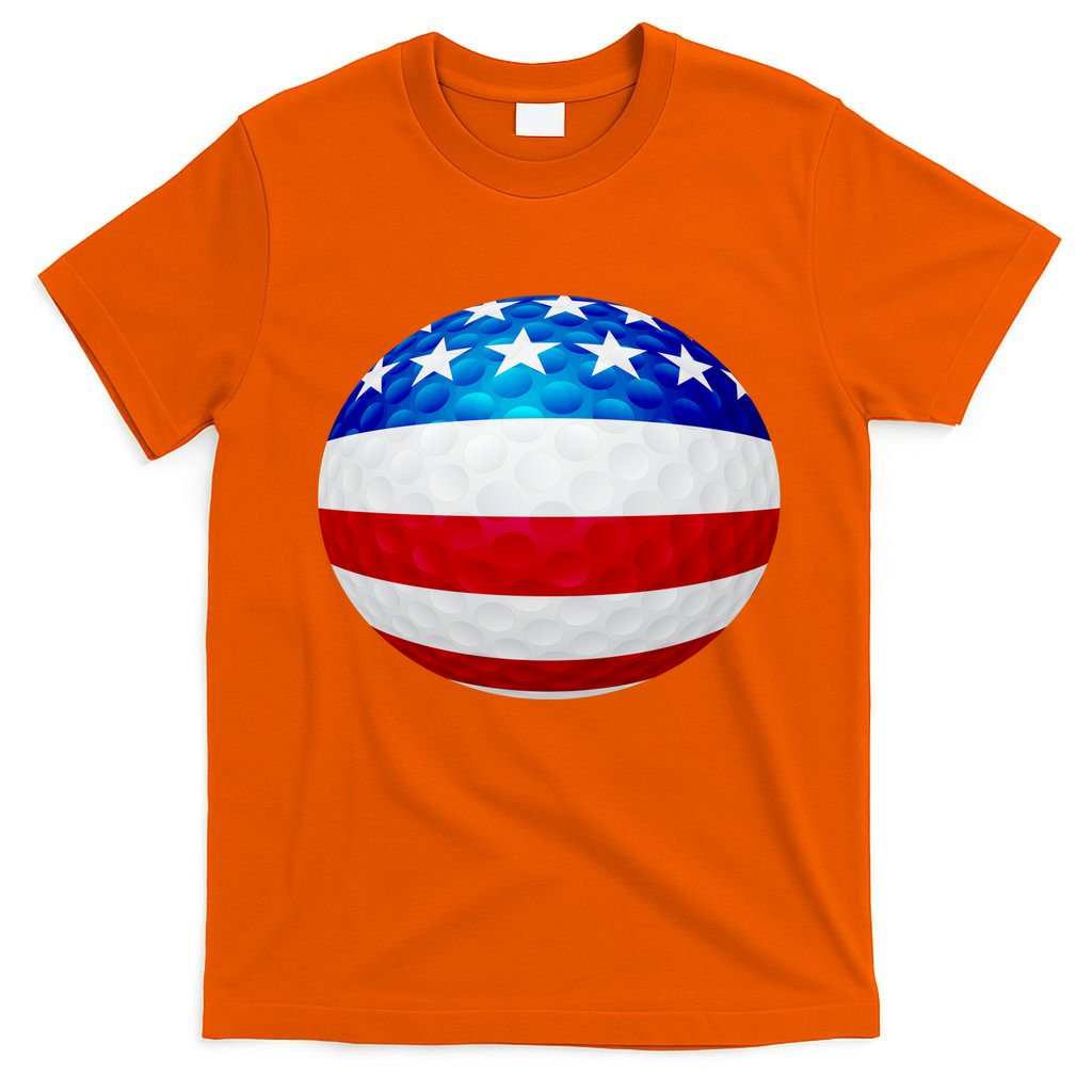 USA Golf Flag GolfBall T-Shirt