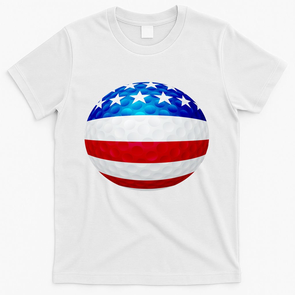 USA Golf Flag GolfBall T-Shirt