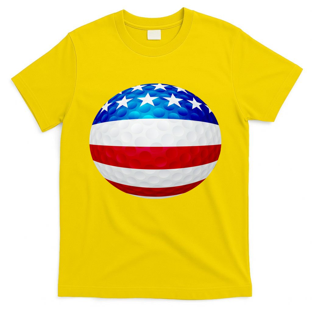 USA Golf Flag GolfBall T-Shirt