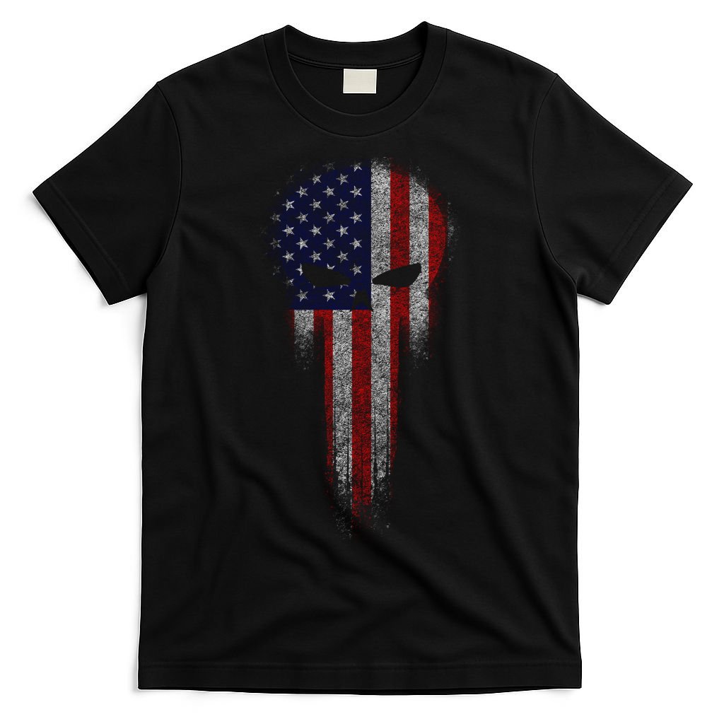 USA Grunge Skull T-Shirt