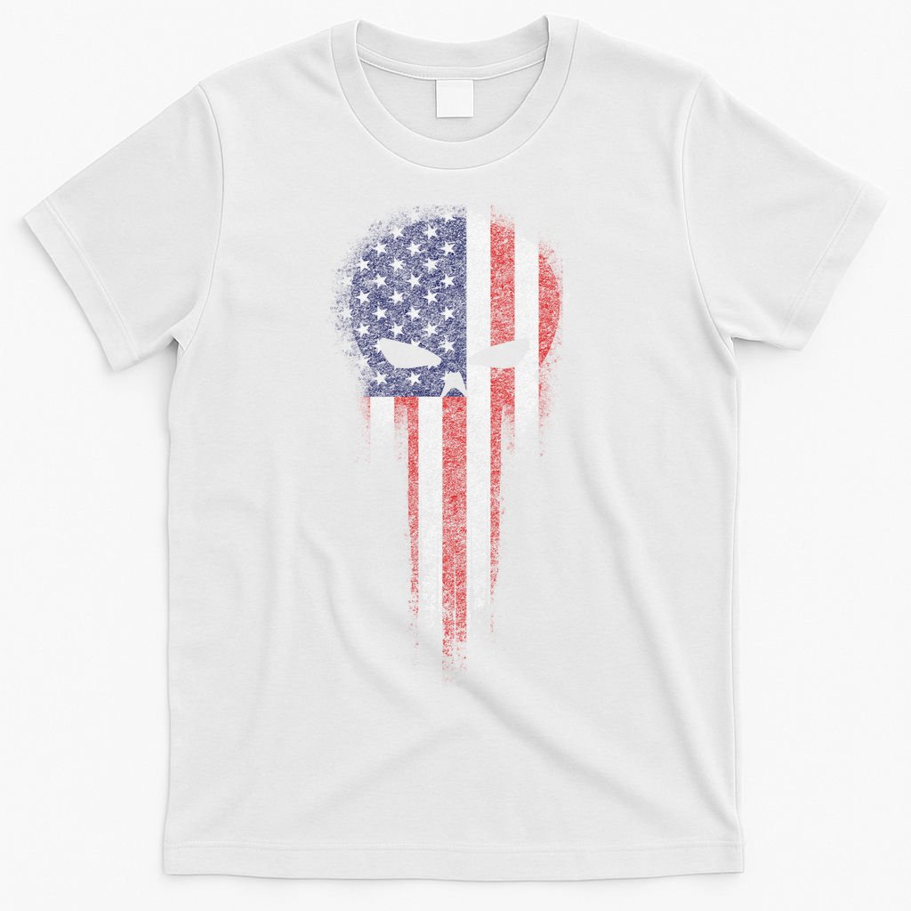 USA Grunge Skull T-Shirt