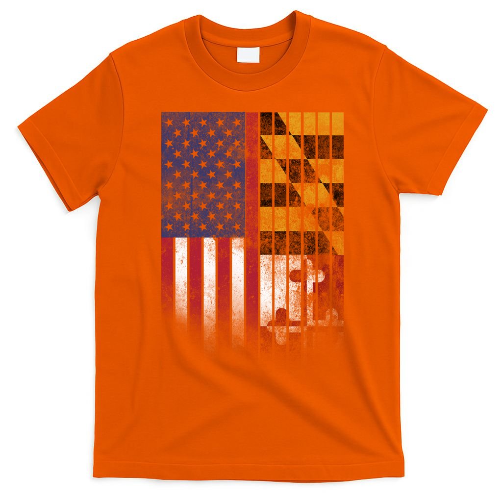 USA Maryland Flag T-Shirt