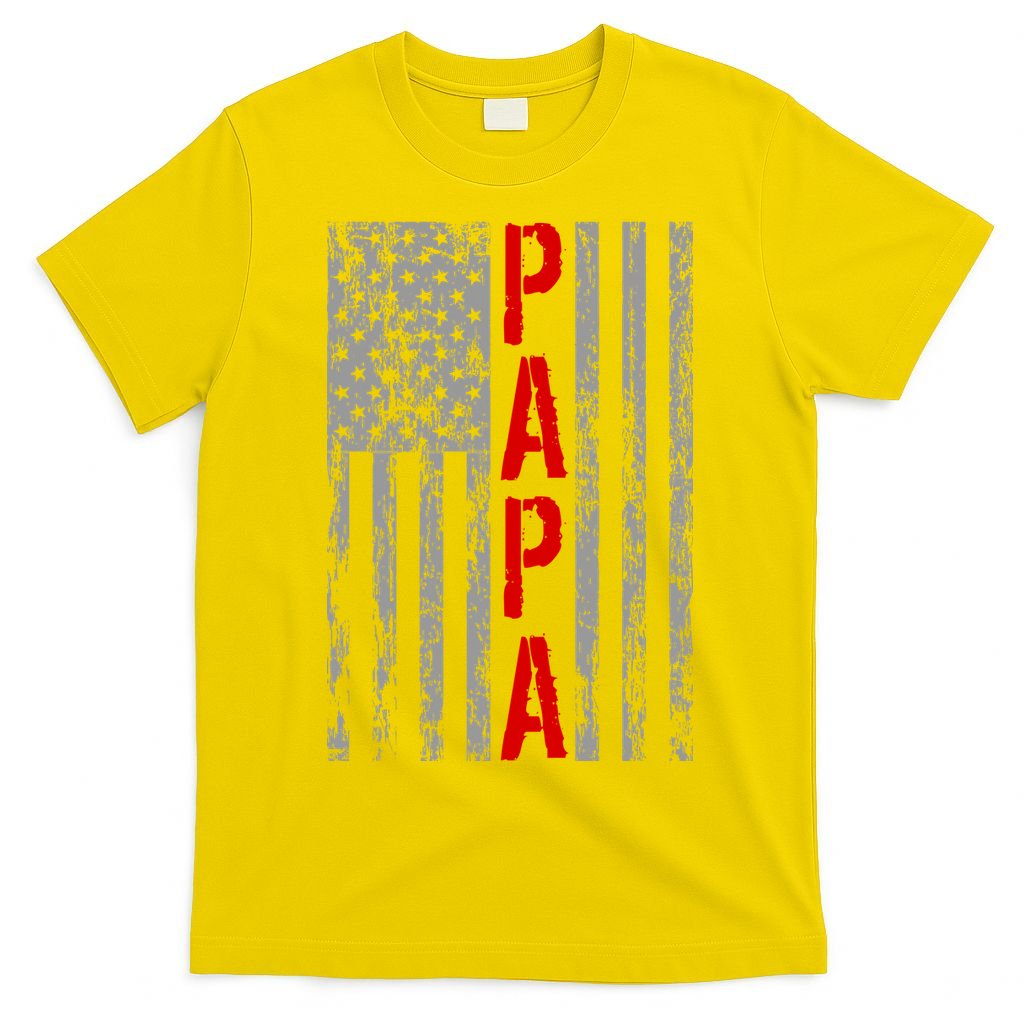 USA PAPA Retro Vintage Flag T-Shirt