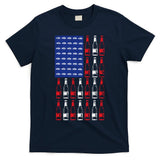 USA Patriotic Beer Bottle American Flag T-Shirt