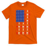 USA Patriotic Beer Bottle American Flag T-Shirt