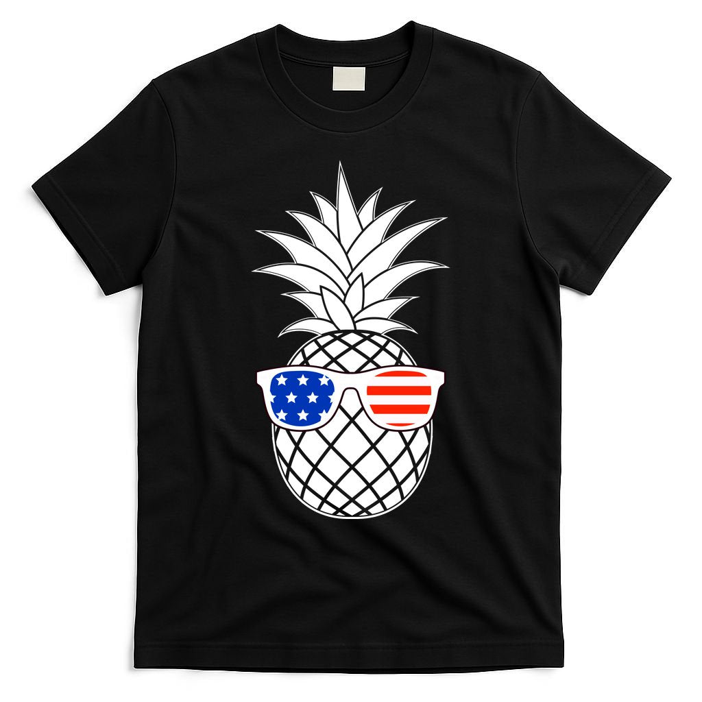 USA Pineapple With Sunglasses T-Shirt