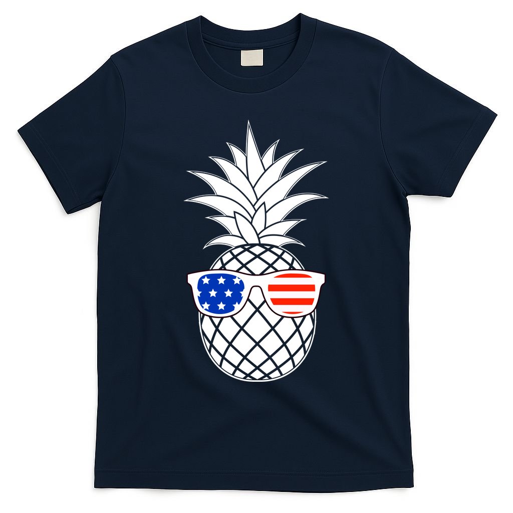 USA Pineapple With Sunglasses T-Shirt