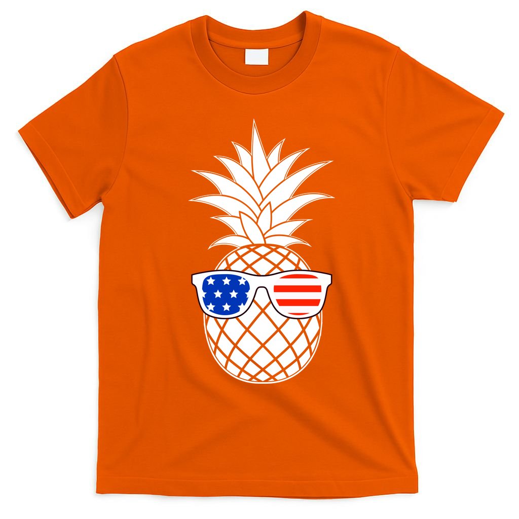 USA Pineapple With Sunglasses T-Shirt