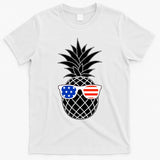 USA Pineapple With Sunglasses T-Shirt