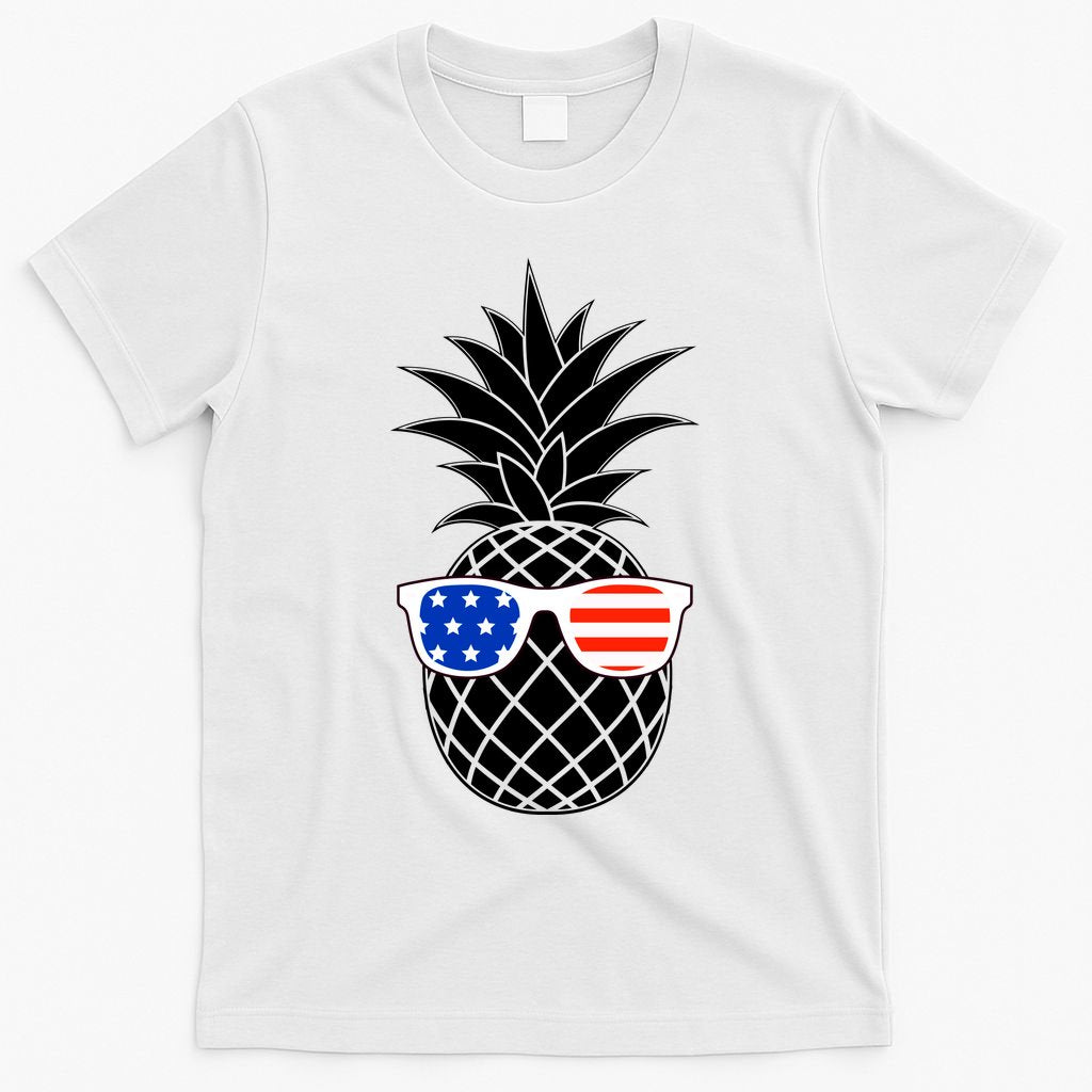 USA Pineapple With Sunglasses T-Shirt