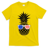 USA Pineapple With Sunglasses T-Shirt