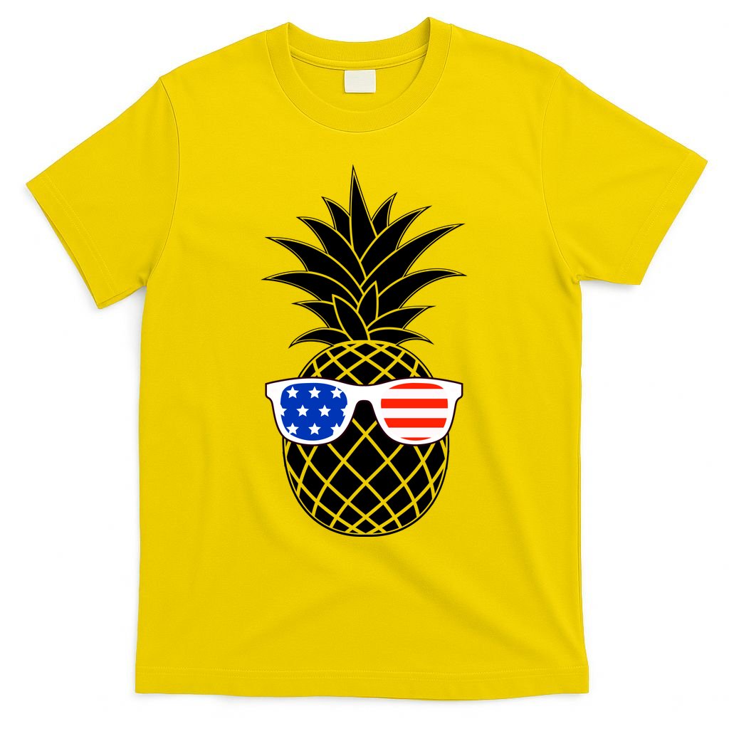 USA Pineapple With Sunglasses T-Shirt