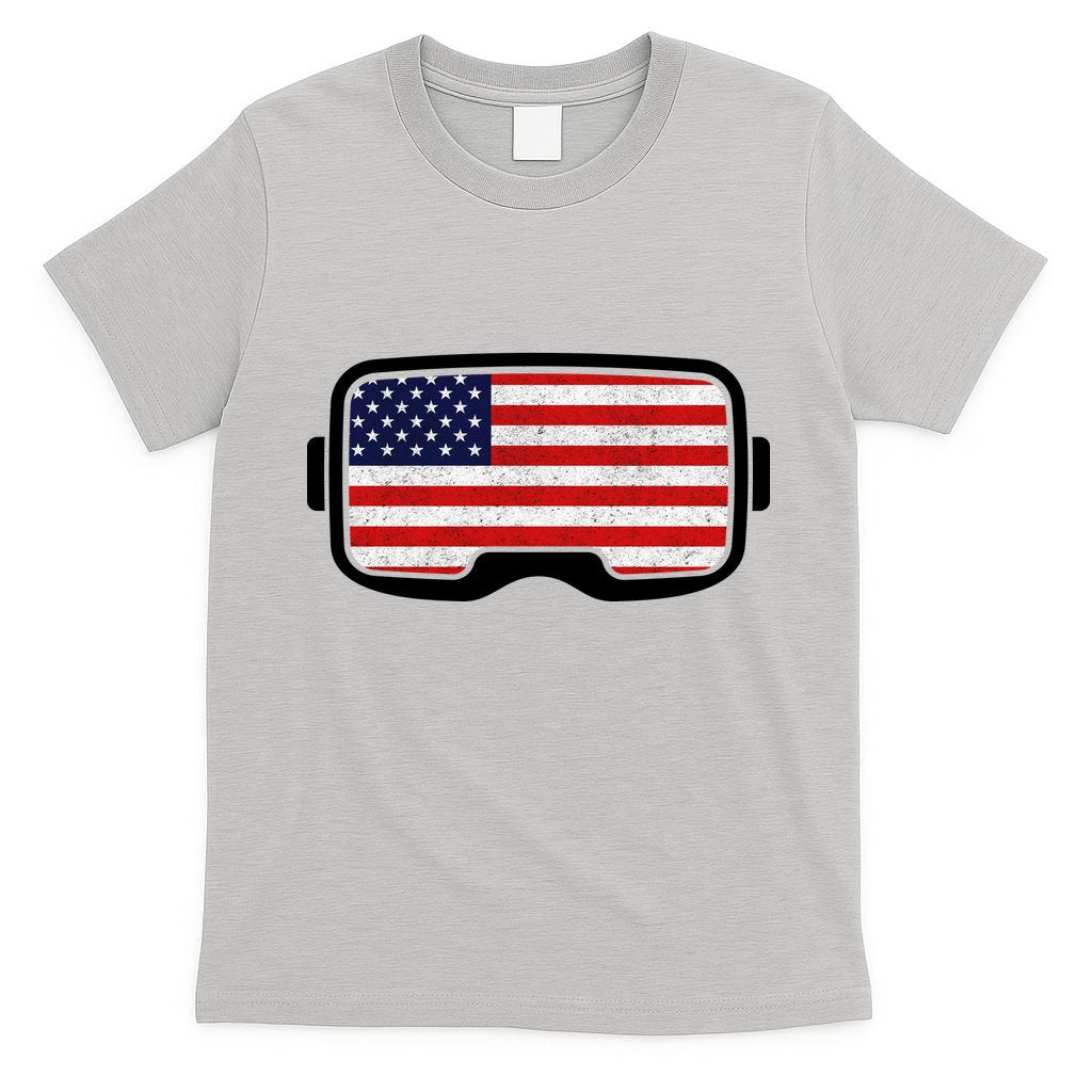 USA Retro Video Game Flag T-Shirt