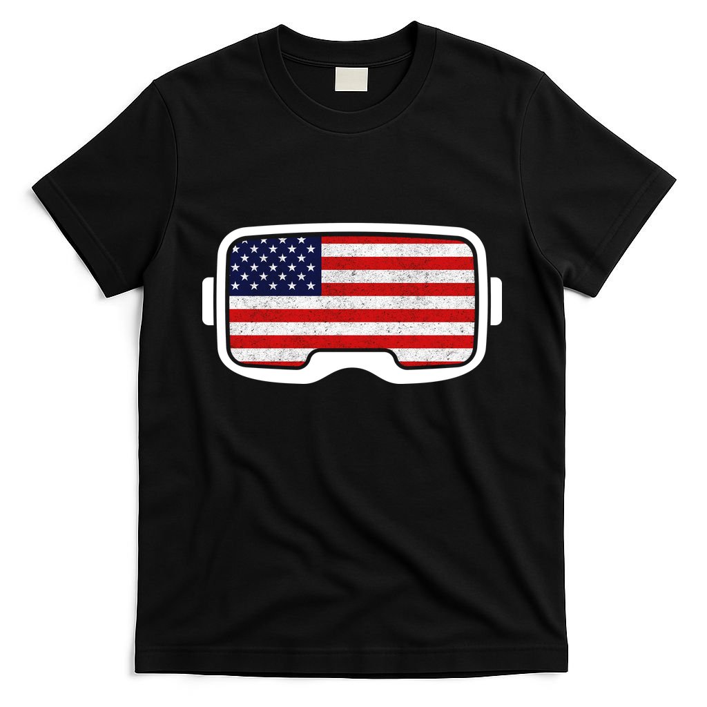 USA Retro Video Game Flag T-Shirt