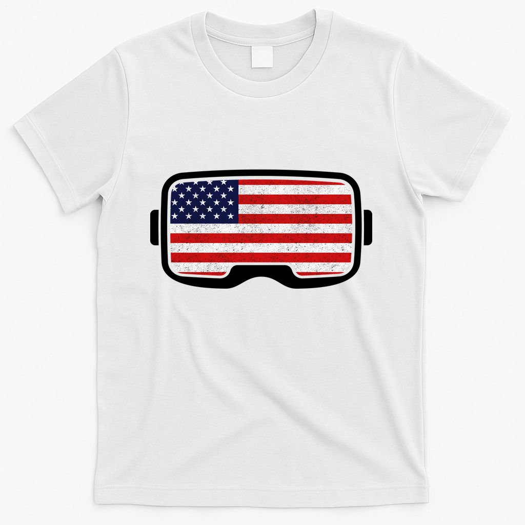 USA Retro Video Game Flag T-Shirt