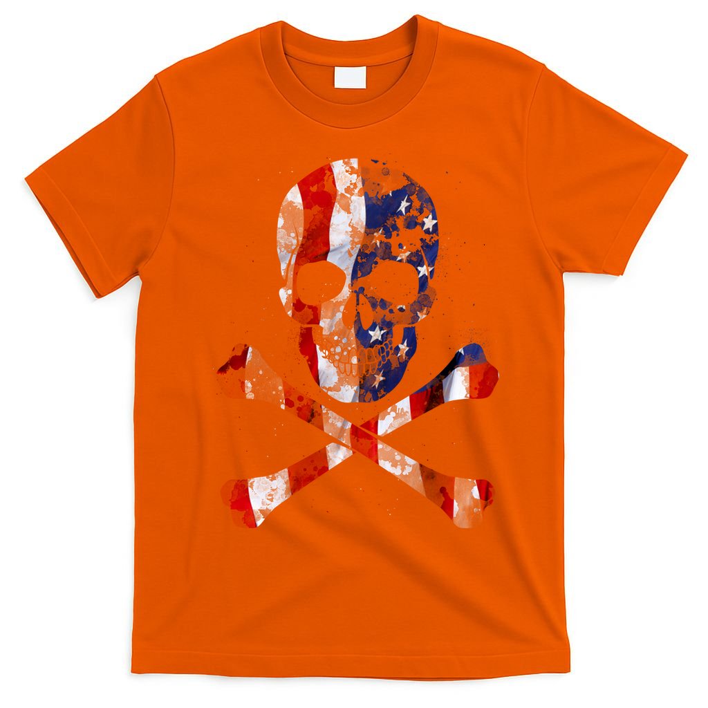 USA Skull Crossbone  T-Shirt