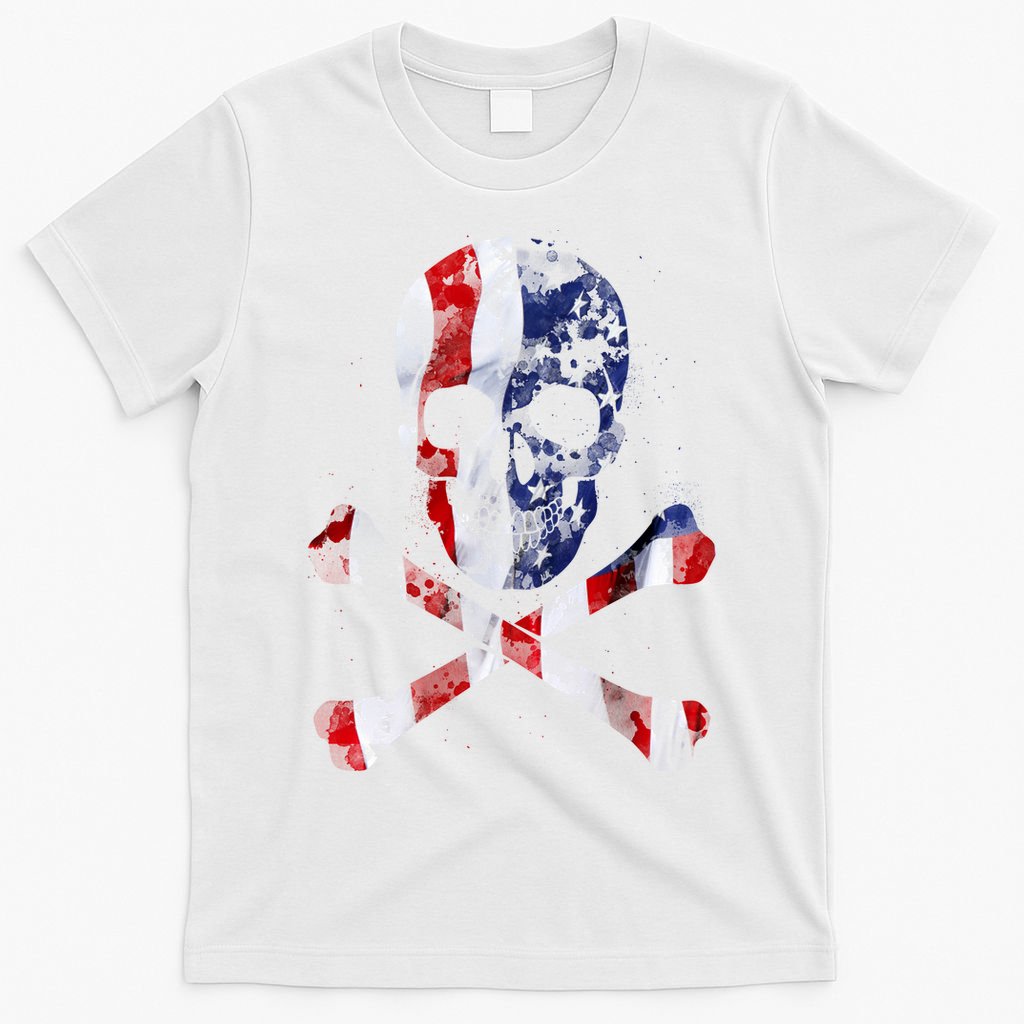 USA Skull Crossbone  T-Shirt