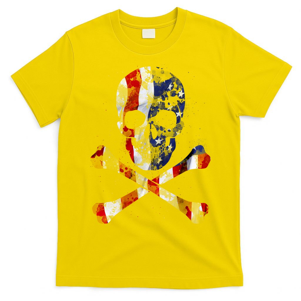 USA Skull Crossbone  T-Shirt