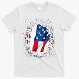 USA Torn Star American Flag T-Shirt