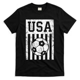 Usa Soccer American Flag American Soccer Fan T-Shirt