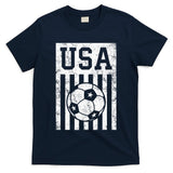 Usa Soccer American Flag American Soccer Fan T-Shirt